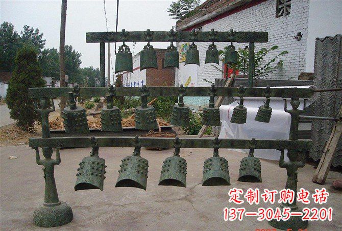 泉州手工青铜编钟,给室内装饰增添仿古气息