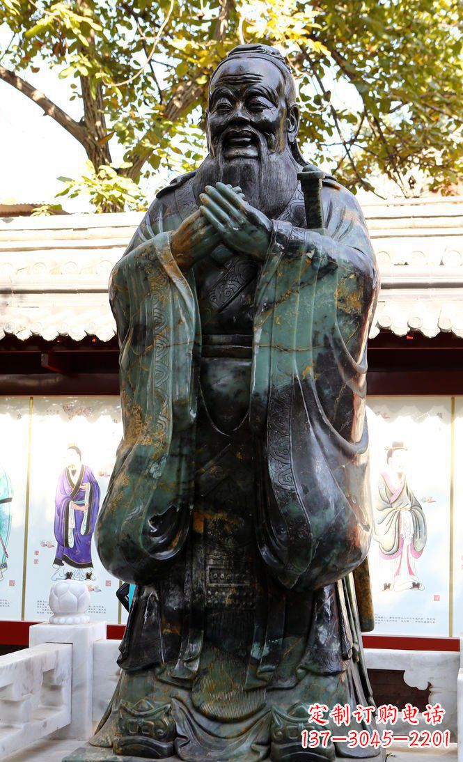 泉州青铜孔子行教像,把智慧和精神传承