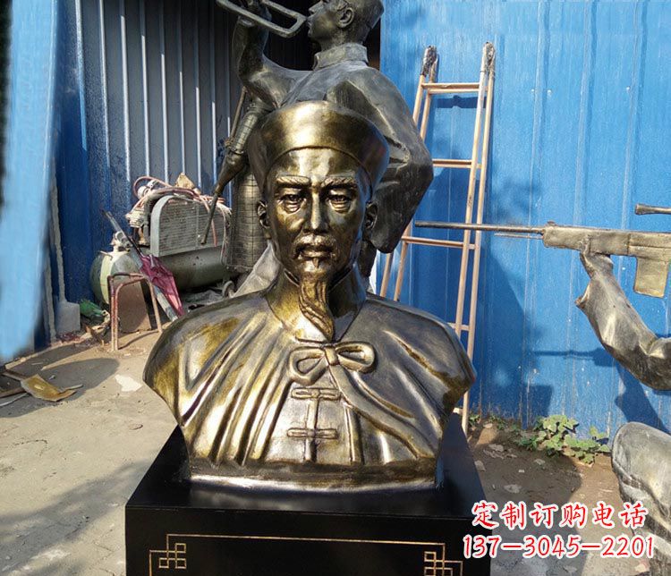 泉州经典英雄,林则徐铜雕