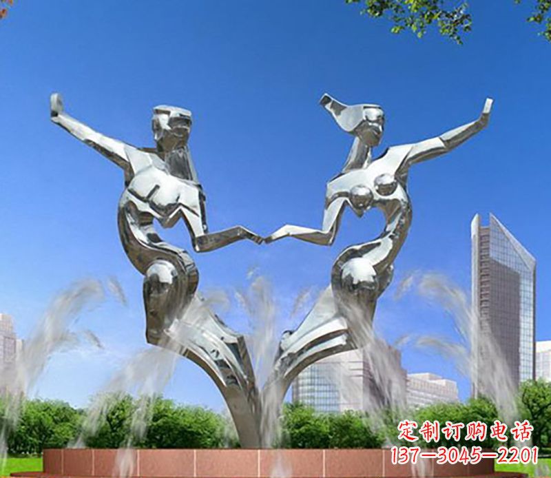 泉州情侣跳舞不锈钢抽象人物