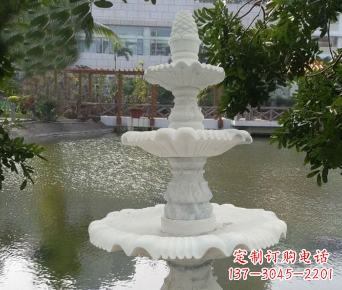 泉州三层喷泉汉白玉公园石雕