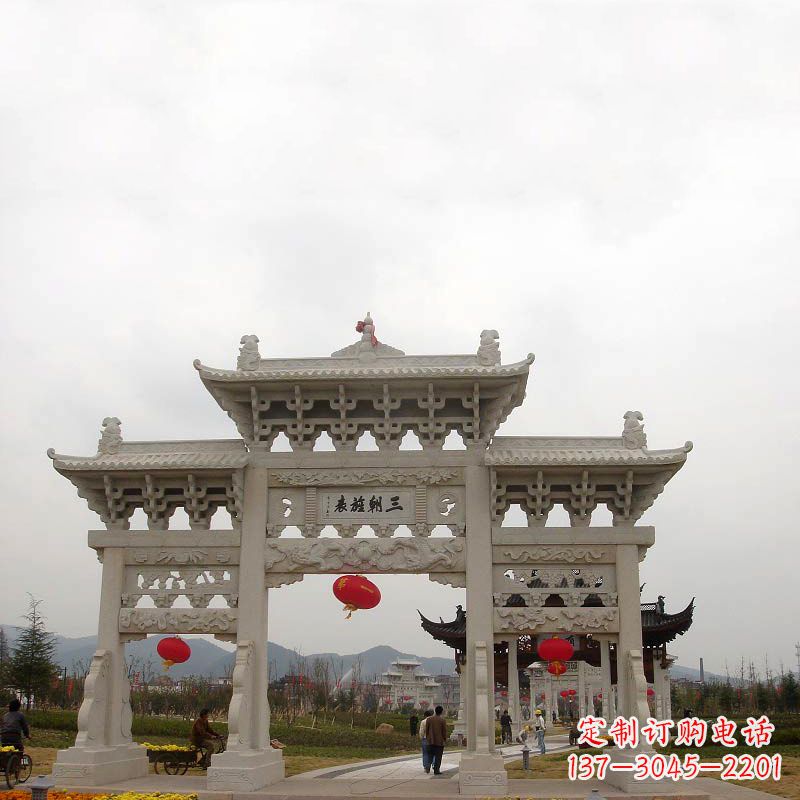 泉州三朝旌表汉白玉石雕牌坊