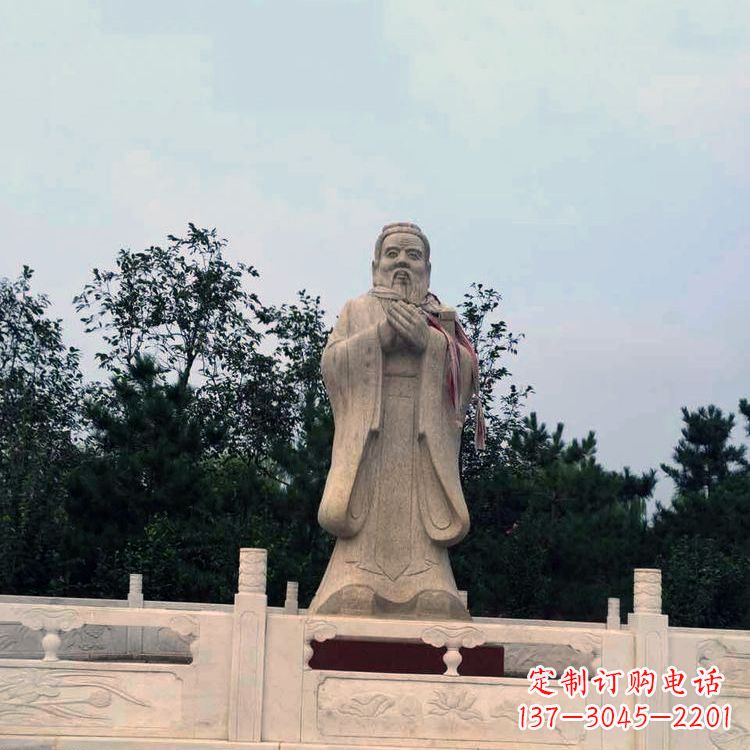 泉州三皇五帝之尧帝大理石景区广场雕塑
