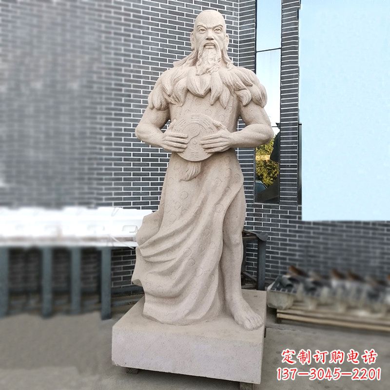 泉州手工雕刻伏羲石雕塑像