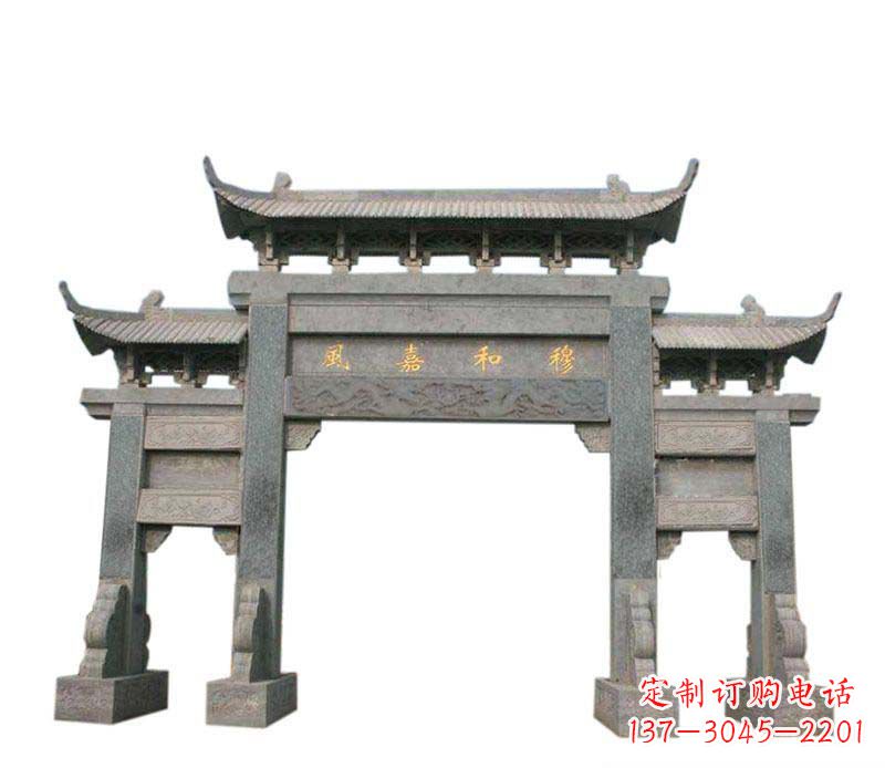泉州四门牌坊石雕：高端雕塑定制