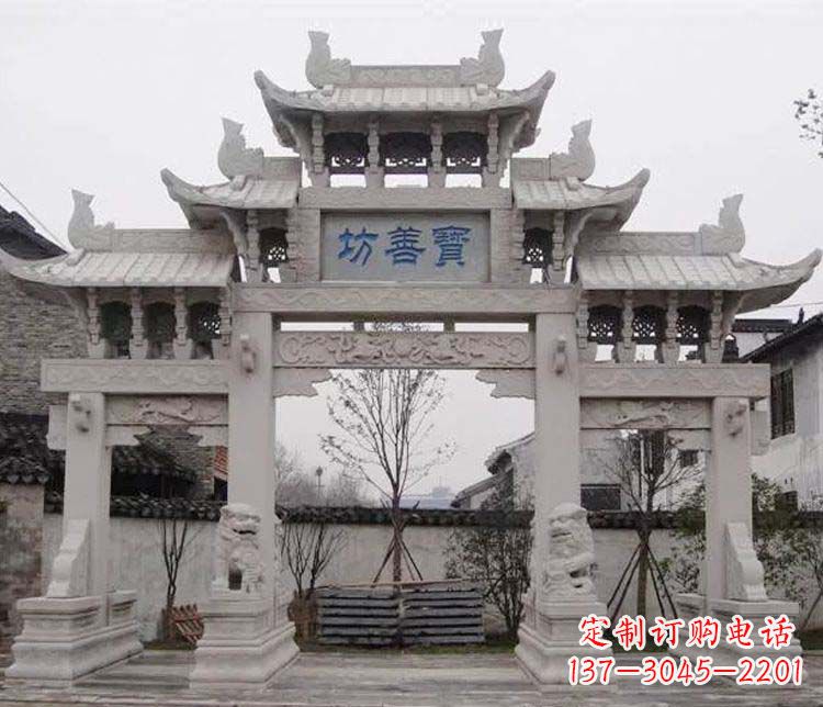 泉州领雕塑:精美石牌坊石雕艺术品
