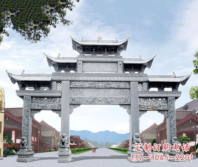 泉州高品质牌坊石雕,为您量身定制