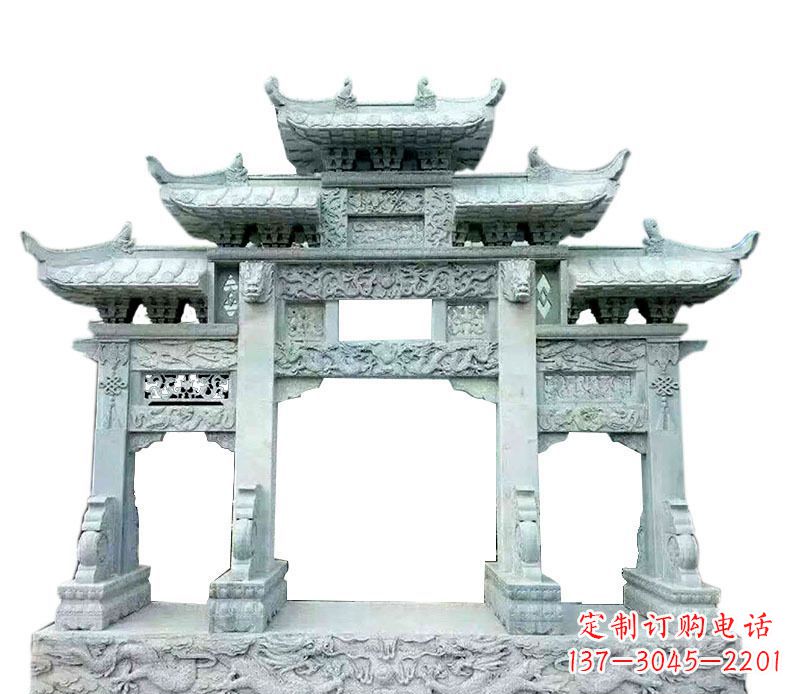 泉州中领雕塑仿古牌坊石雕定制
