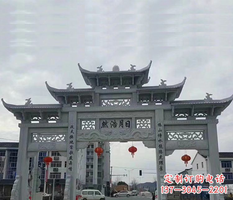 泉州三门五楼石牌坊石雕_1