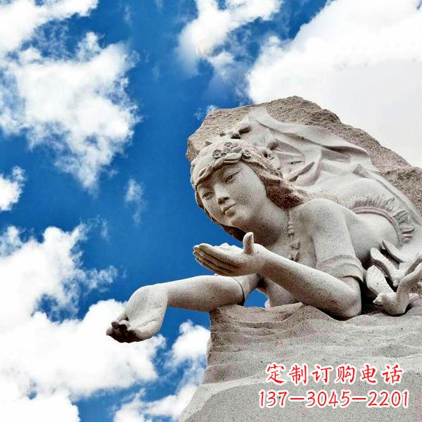 泉州传说中的精卫—大理石雕塑