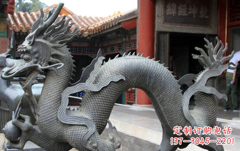 泉州中领雕塑:精美神龙铜雕