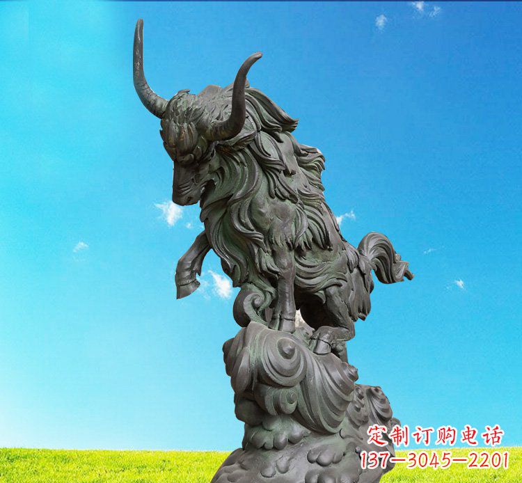 泉州神牛踏波铜雕 (2)
