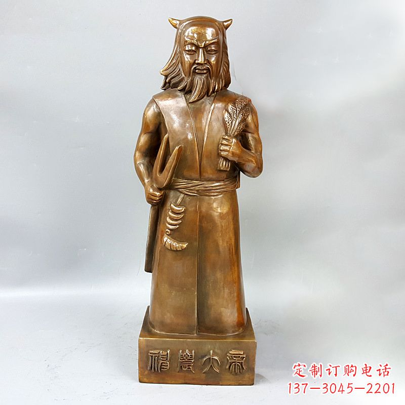 泉州尊贵的神农大帝铜雕塑