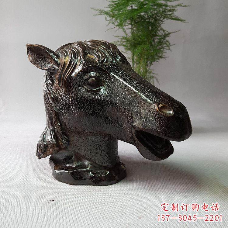 泉州中领雕塑:生肖马铸铜兽首