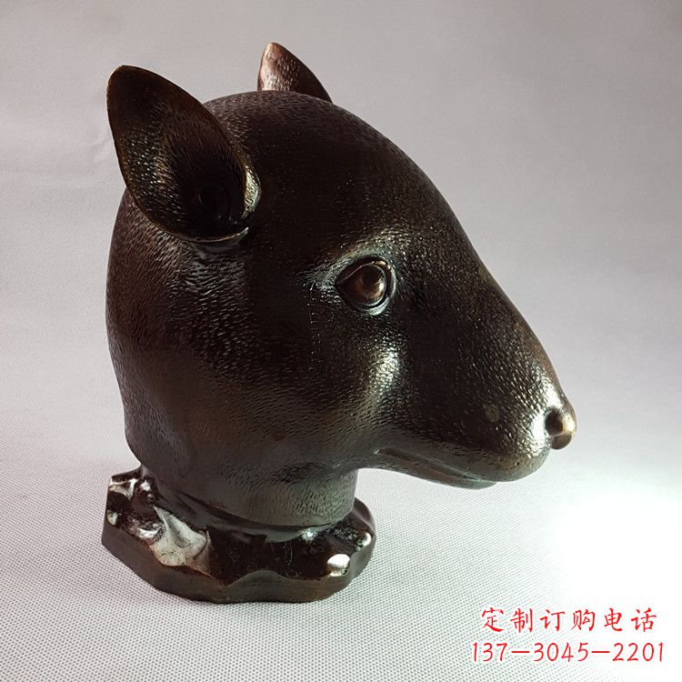 泉州生肖鼠铸铜兽首