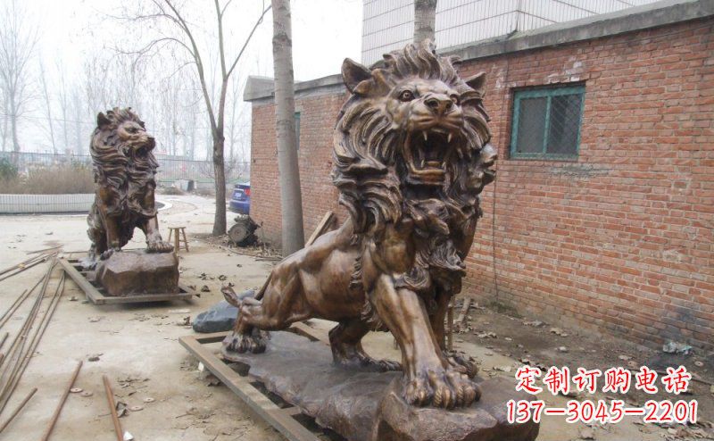 泉州狮子企业动物铜雕