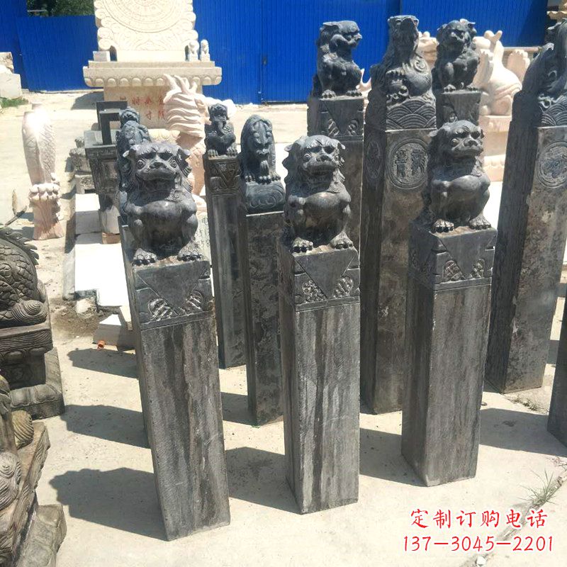泉州狮子拴马桩雕塑,展现国之雄风