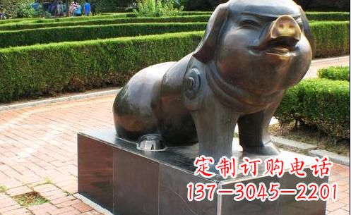 泉州十二生肖猪铜雕