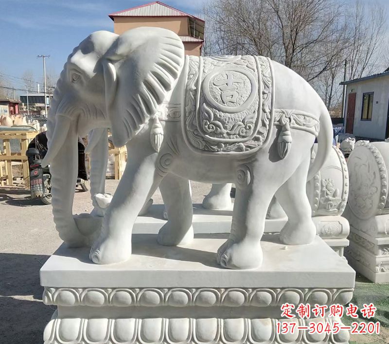 泉州中领雕塑精美石材大象雕塑