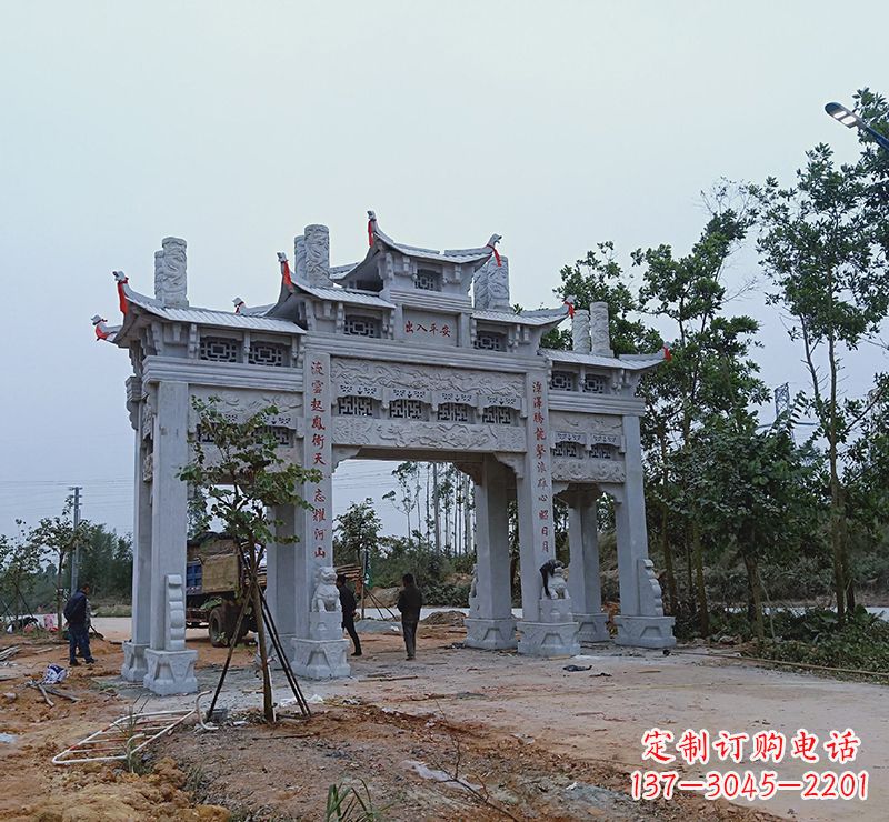 泉州领雕塑专业定制仿古牌坊雕塑,拥有多年专业…