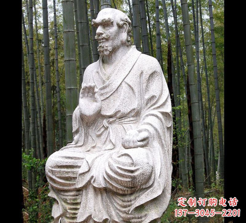 泉州石雕达摩古代名人雕塑