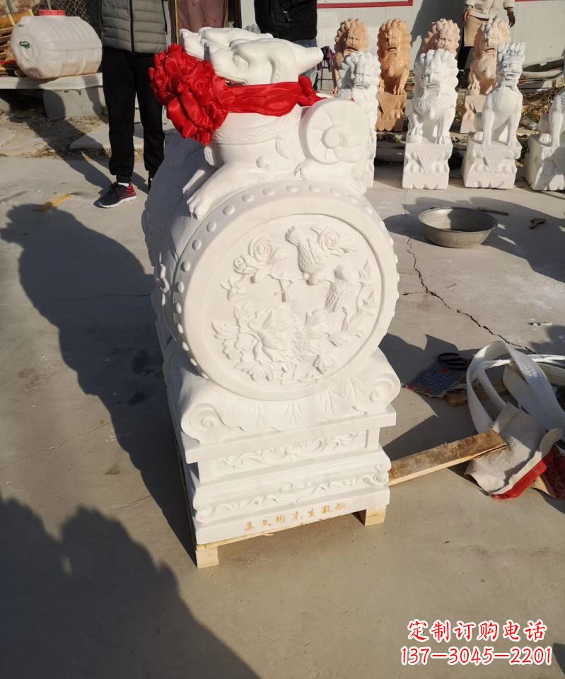 泉州石雕大象门墩招财雕塑