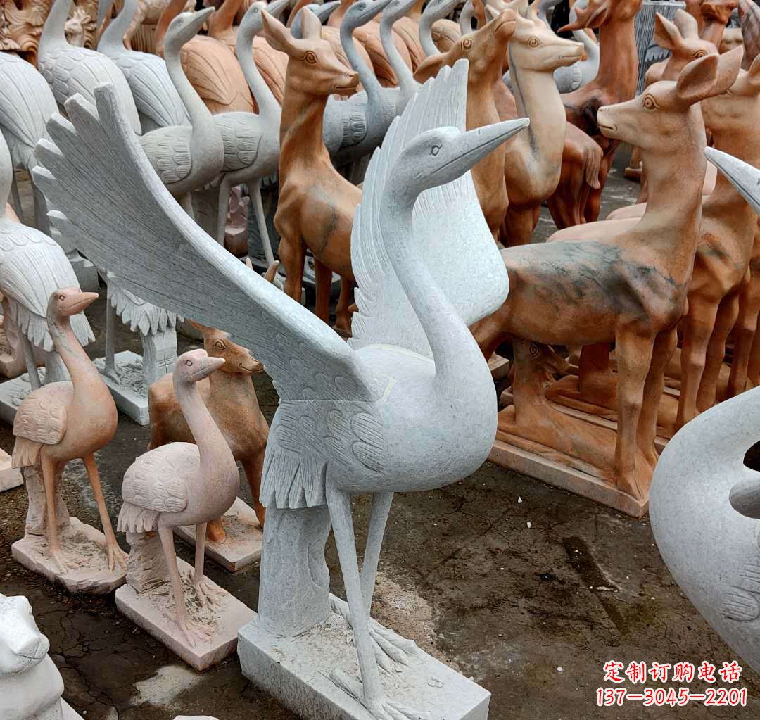 泉州丹顶鹤雕塑,令您汲取自然之美