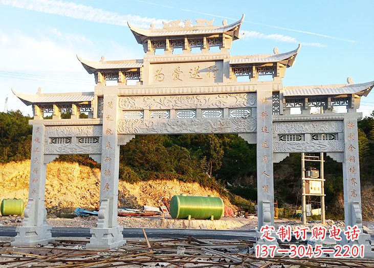 泉州专业定制石雕道路牌坊雕塑