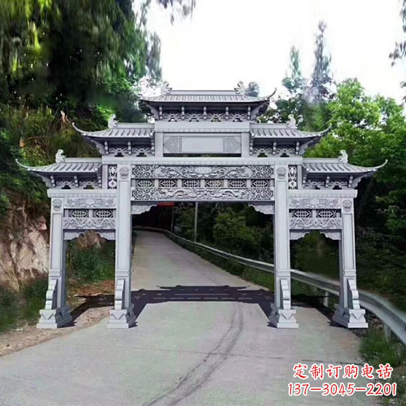 泉州艺术品般的牌楼雕塑