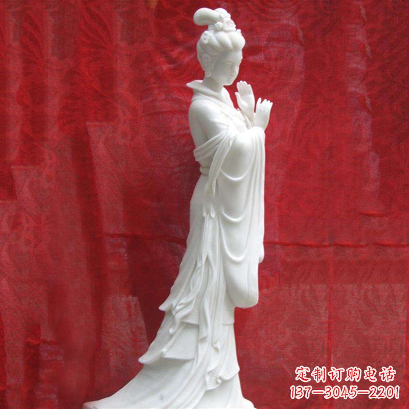 泉州精美无双的汉白玉貂蝉雕塑