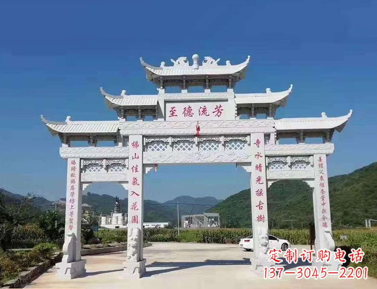 泉州匠心制作,精致牌坊雕塑
