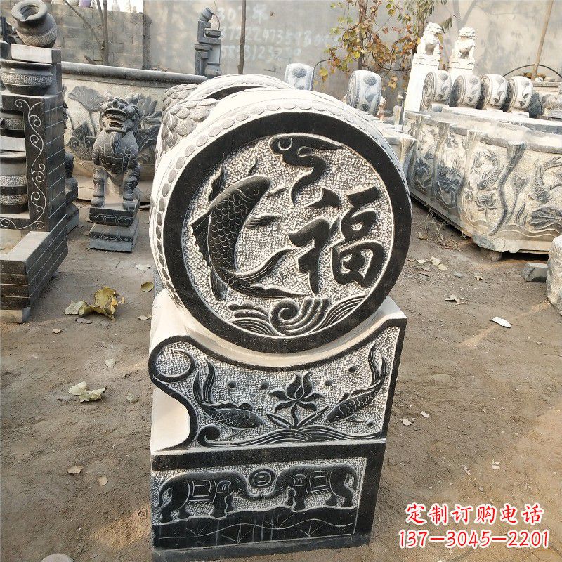 泉州一流仿古抱鼓门墩石雕塑