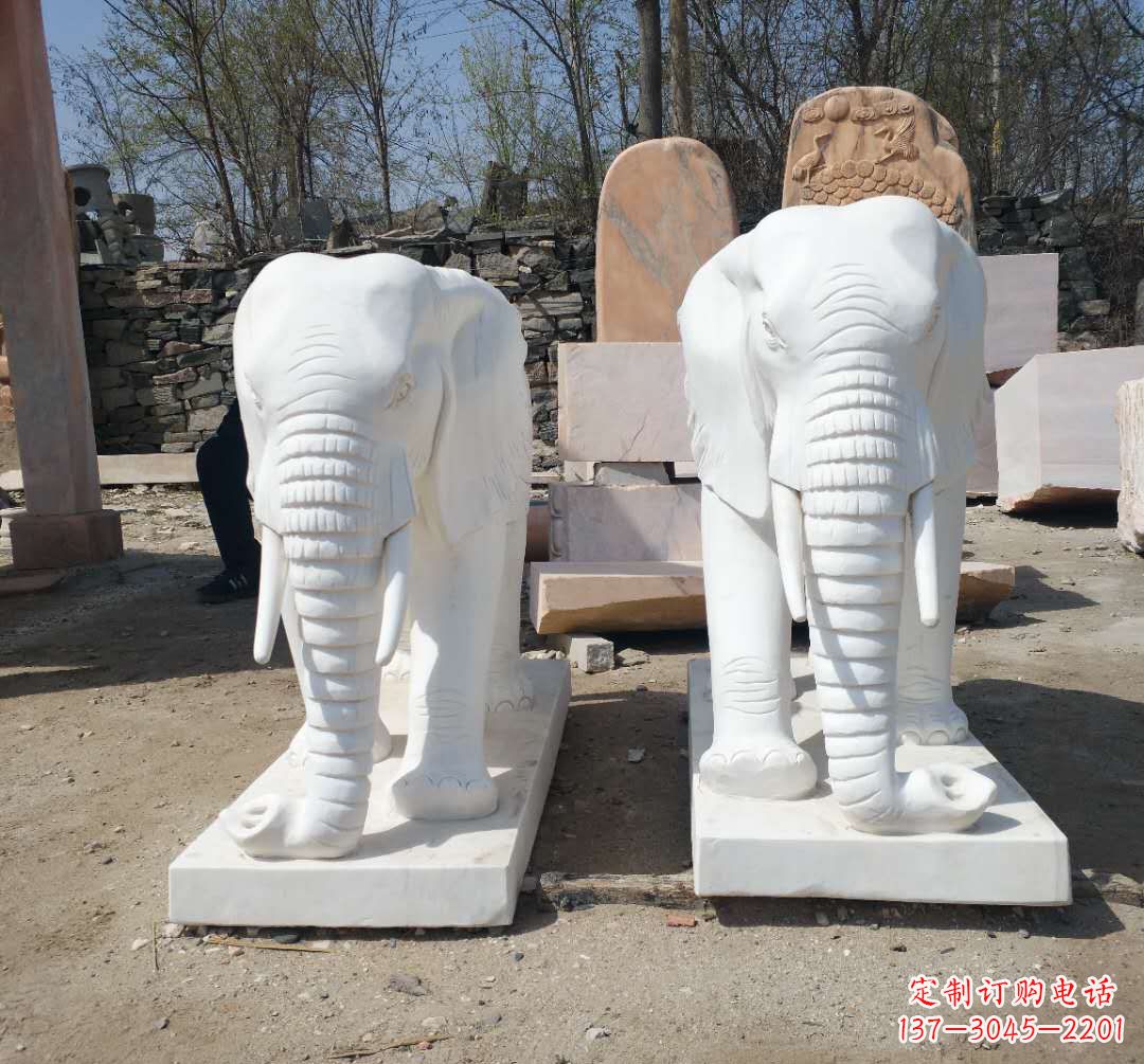 泉州石雕汉白玉大象 (2)