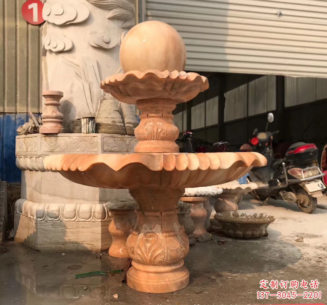 泉州象征祥和的石雕风水球雕塑