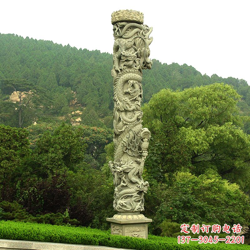 泉州中领雕塑:大气雄伟的石雕龙柱