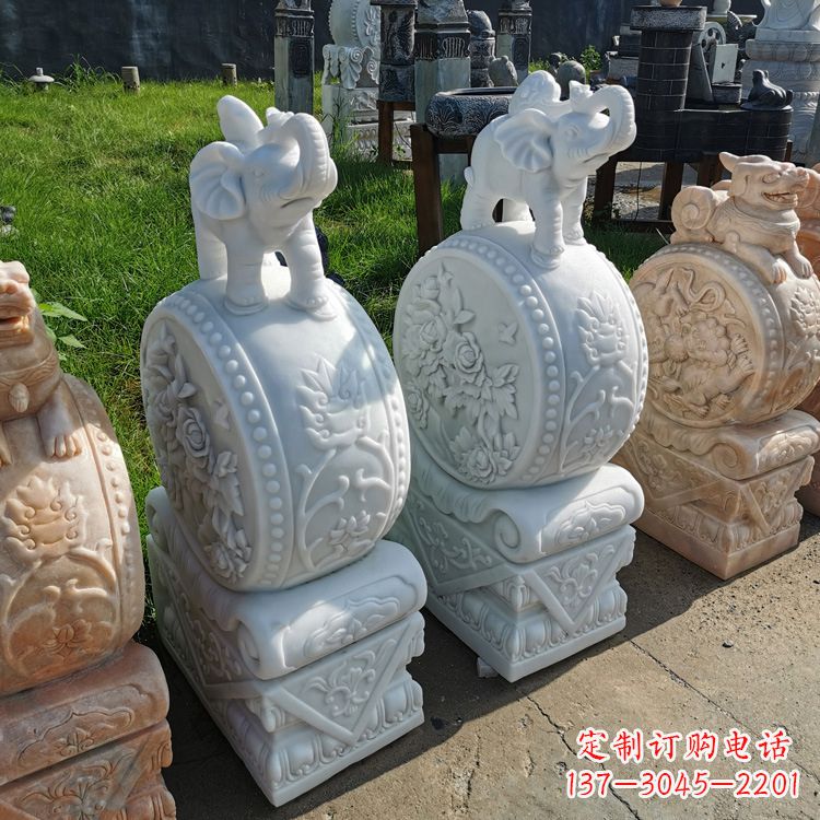 泉州石雕门墩大象