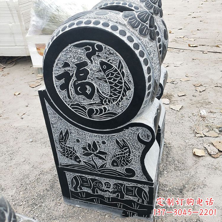 泉州青石门墩雕塑,让您的家居典雅自有格调