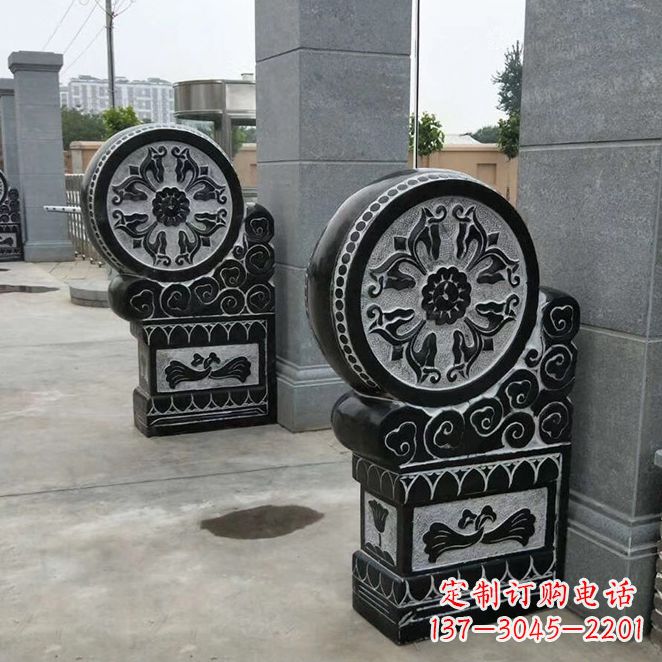 泉州中领雕塑自主设计专业制作石雕门墩狮子,专…