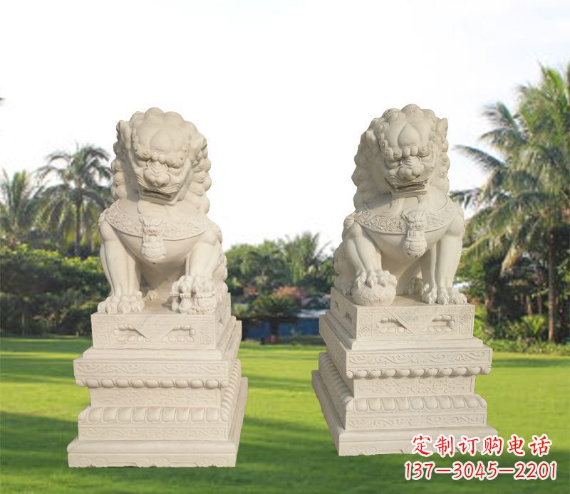 泉州狮子雕塑增添华贵气息