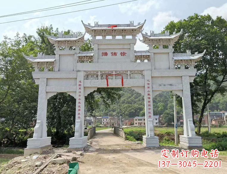 泉州古典大气的门楼石雕雕塑