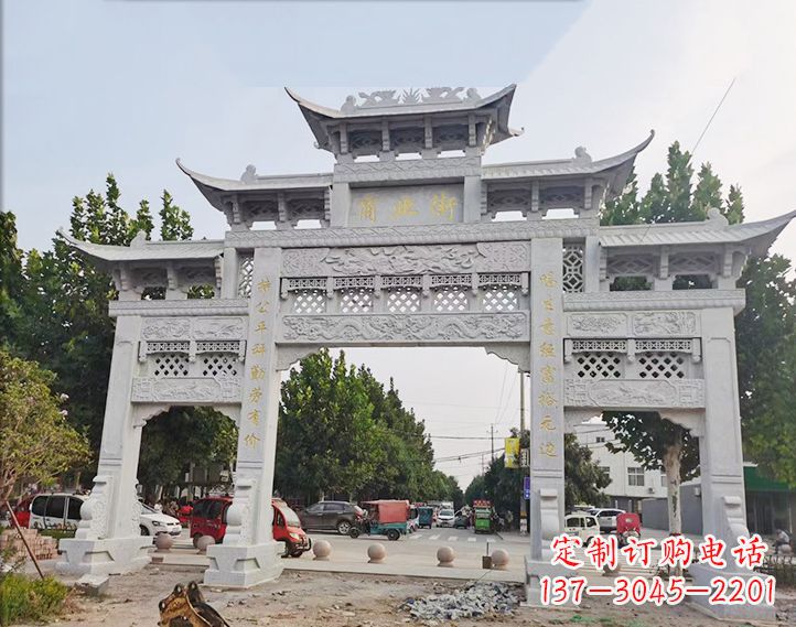 泉州石雕牌坊-人物雕塑定制