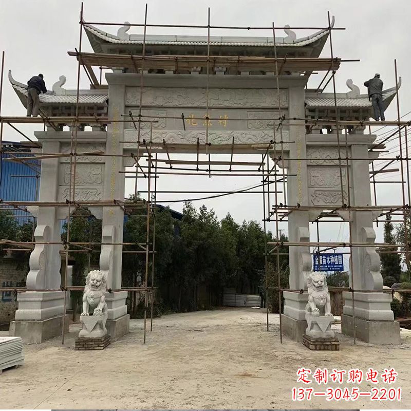 泉州领雕为您定制优雅牌坊雕塑