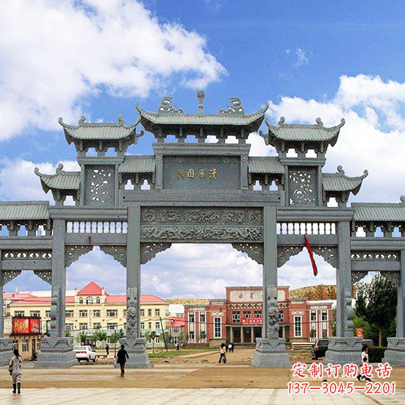 泉州石雕牌坊-专业牌楼雕塑定制