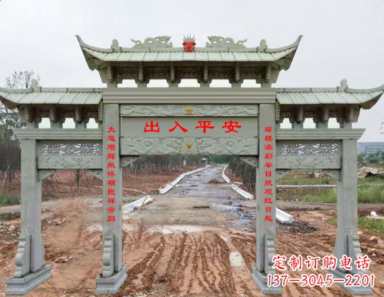 泉州石雕牌楼牌坊雕塑,展示文化瑰宝