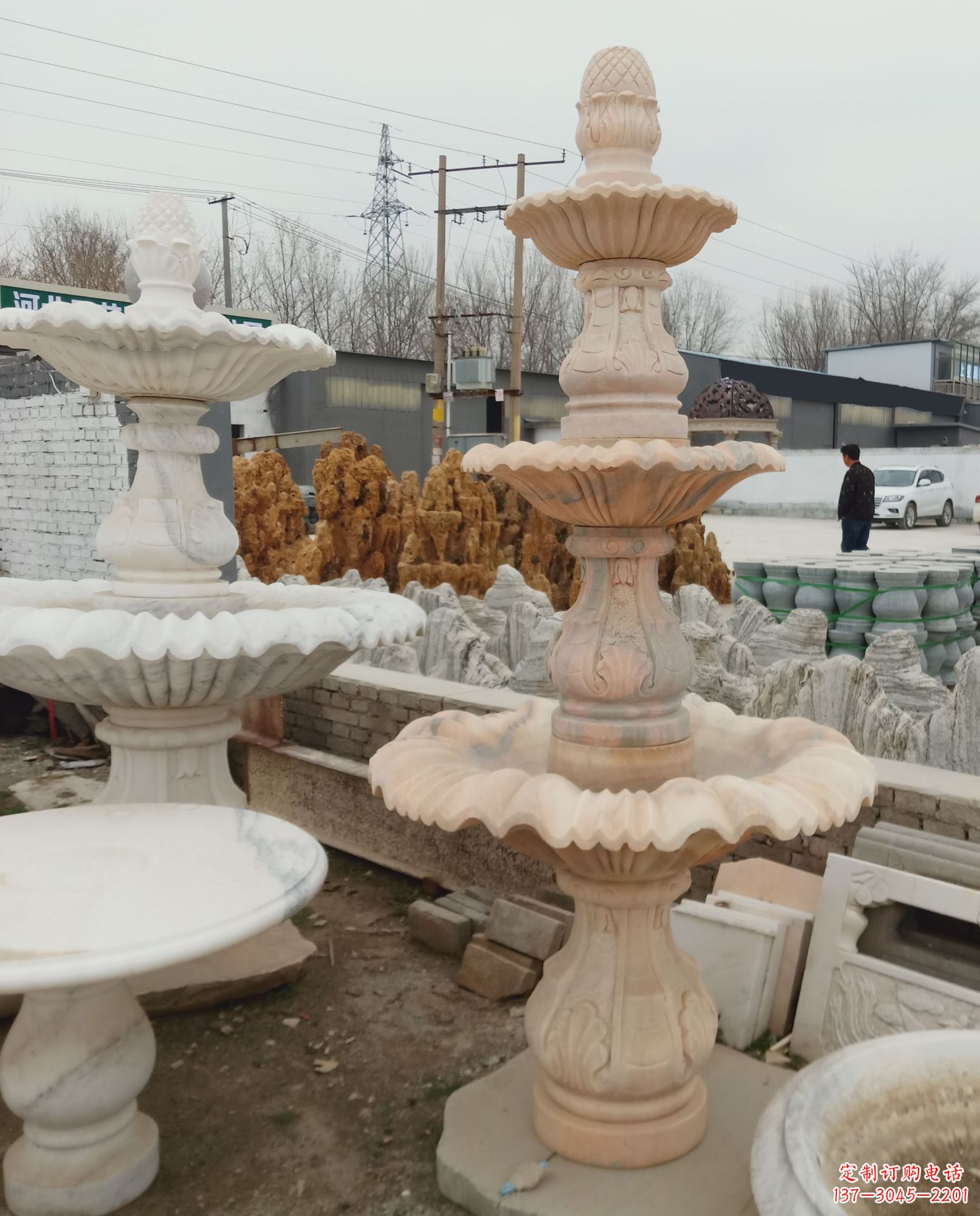 泉州精美石雕喷泉风水球,为家居增添灵气