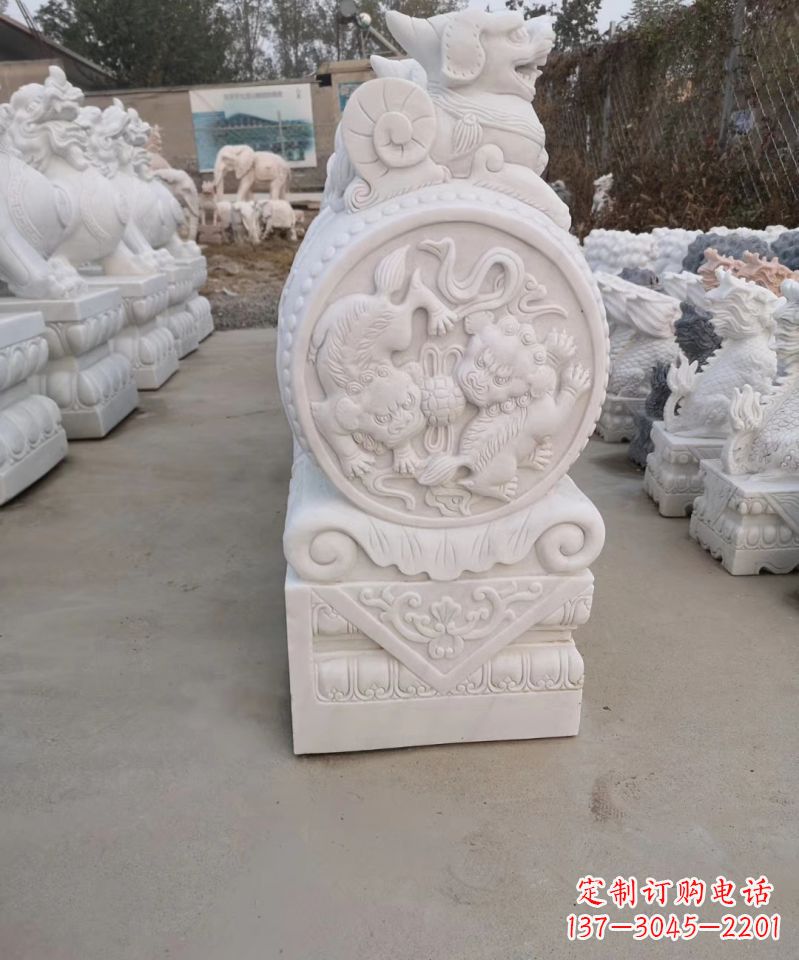 泉州高级雕塑定制-门墩雕塑