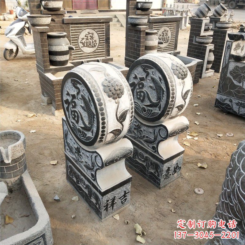 泉州石雕青石门墩雕塑