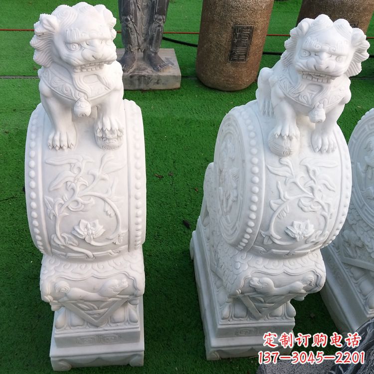 泉州石雕青石貔貅门墩雕塑
