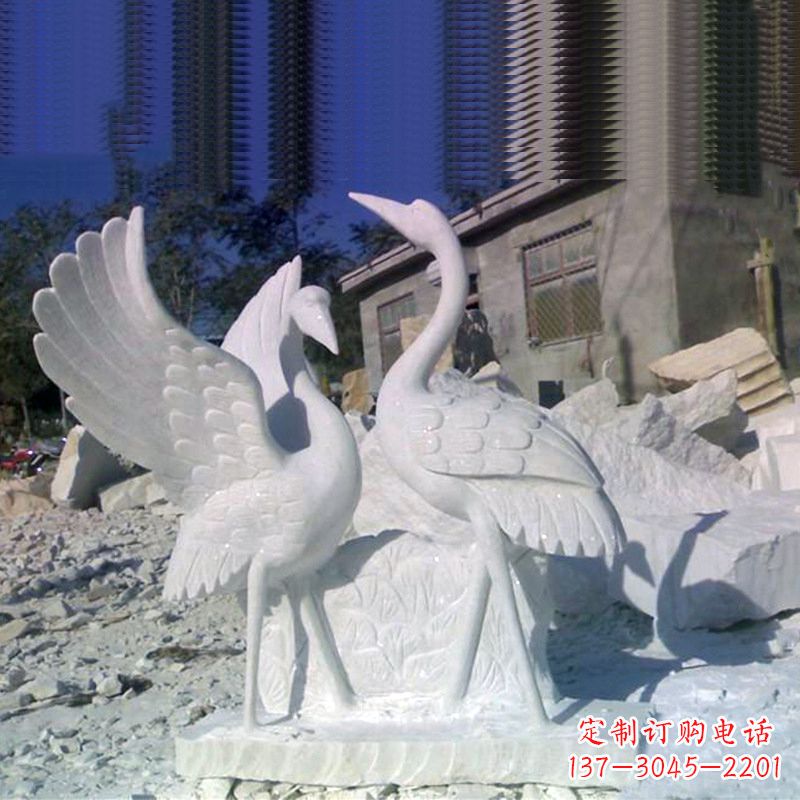 泉州石雕仙鹤低头