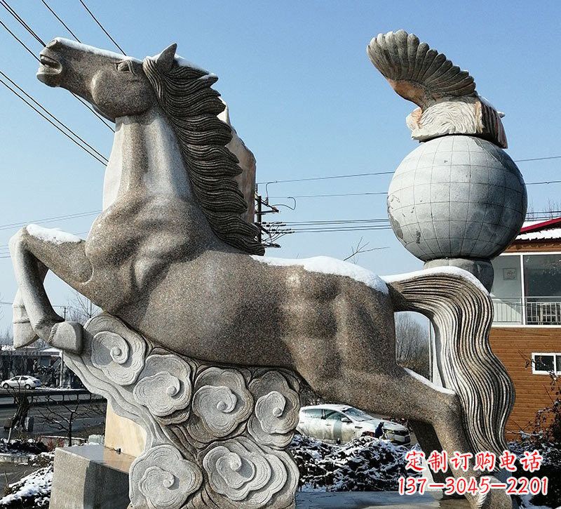 泉州石雕祥云奔马
